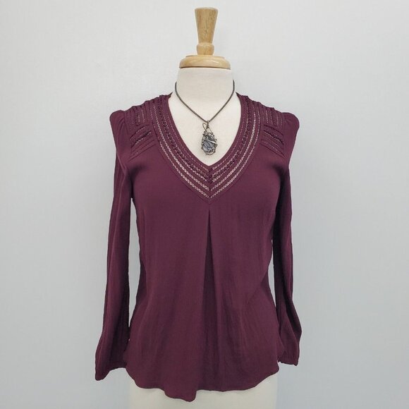 Daniel Rainn Tops - Daniel Rainn Womens Purple Long Sleeve Career Blouse Top Size M Back Zip V-Neck
